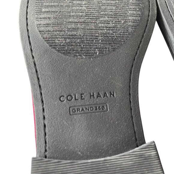 Cole Haan Cordovan Velvet Stassi Loafers Bordeaux Women's Size 8 *No Chain - Picture 10 of 11